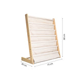Kinderboekenkast - 80 x 75 x 30 cm - Bruin - Hout met Linnen - Kinderboekenrek - Boekenrek Kinderkamer