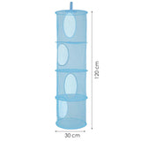 Hangende Opberger - Kinderkamer - Opvouwbaar - 4 Vakken - Blauw