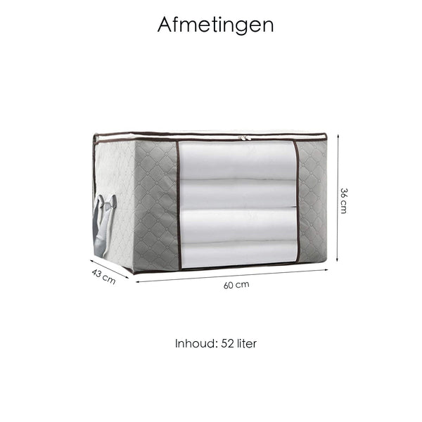 Opbergtas voor Kleding en Dekbed - Grijs