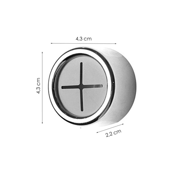Handdoekhaakje - 2 stuks - 4,3 cm x 4,3 cm - Zilver - Geschikt voor keuken, toilet en badkamer