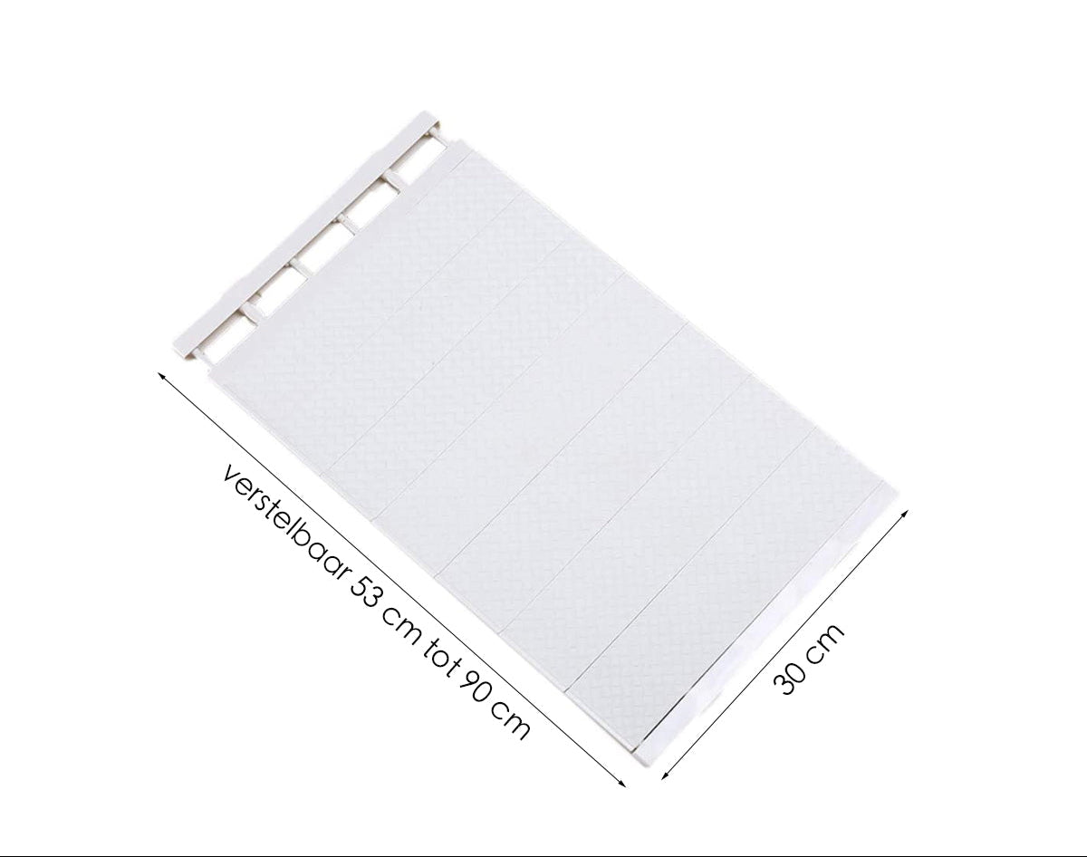 Kastplank - Verstelbaar - Draagt tot 25 kg - 53-90x30 cm - Wit