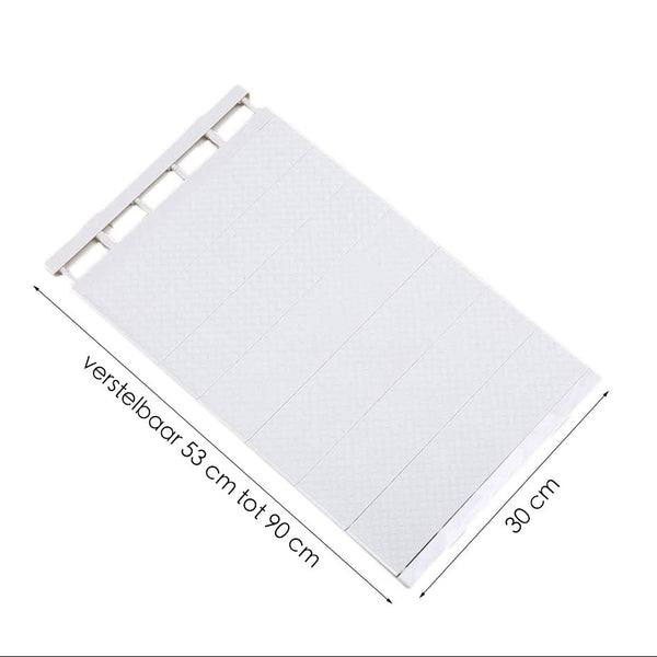 Kastplank - Verstelbaar - Draagt tot 25 kg - 53-90x30 cm - Wit