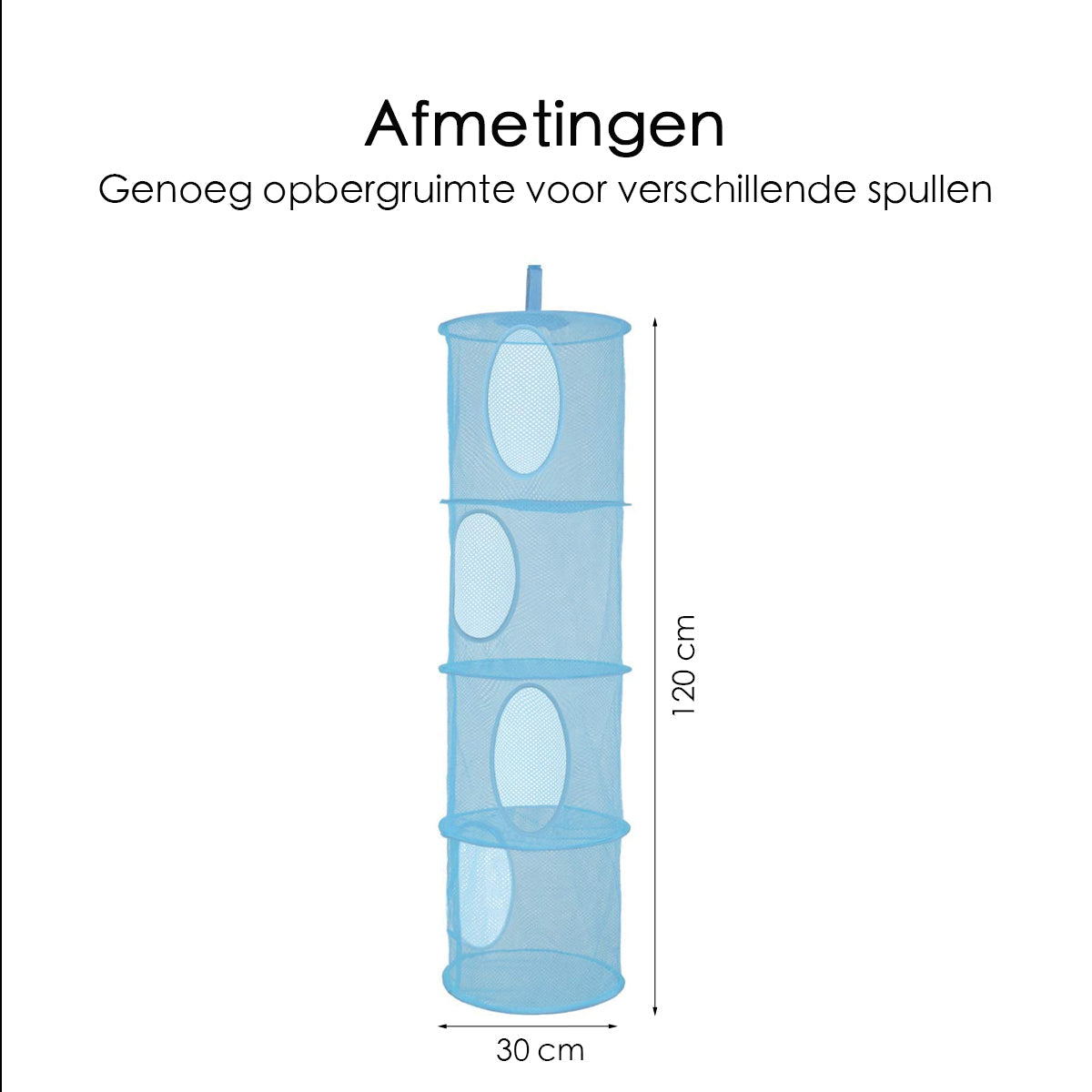 Hangende Opberger - Kinderkamer - Opvouwbaar - 4 Vakken - Blauw