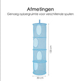 Hangende Opberger - Kinderkamer - Opvouwbaar - 4 Vakken - Blauw