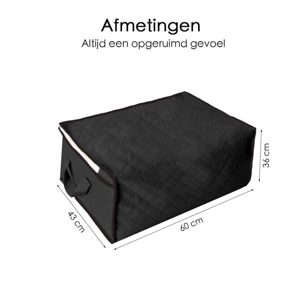 Hoogwaardige Opbergtas voor Kleding - 4 Stuks - Zwart - Organizer voor Dekbed