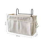 Bedside Pocket - Bed Opbergzak - Katoen - Wit