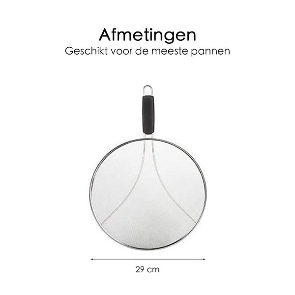 Anti Spatdeksel - Diameter 29 cm - Vaatwasserbestendig - Past op de meeste pannen