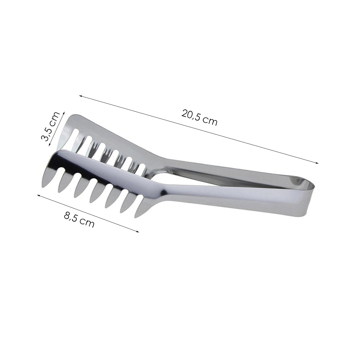 Pastatang - Spaghetti tang - Opschep tang voor de pasta - Keukentang - Pasta Tongs - RVS - 20,5 x 8,5 x 3,5 cm