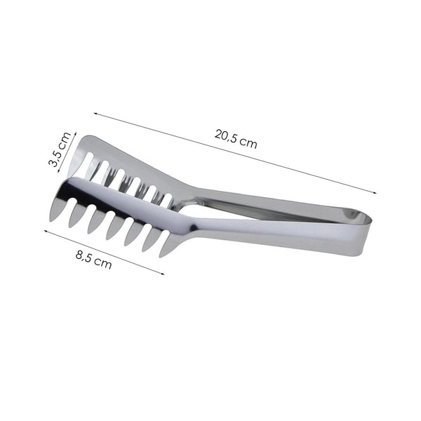 Pastatang - Spaghetti tang - Opschep tang voor de pasta - Keukentang - Pasta Tongs - RVS - 20,5 x 8,5 x 3,5 cm