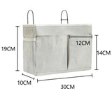 Bedside Pocket - Bed Opbergzak - Katoen - Lichtgrijs