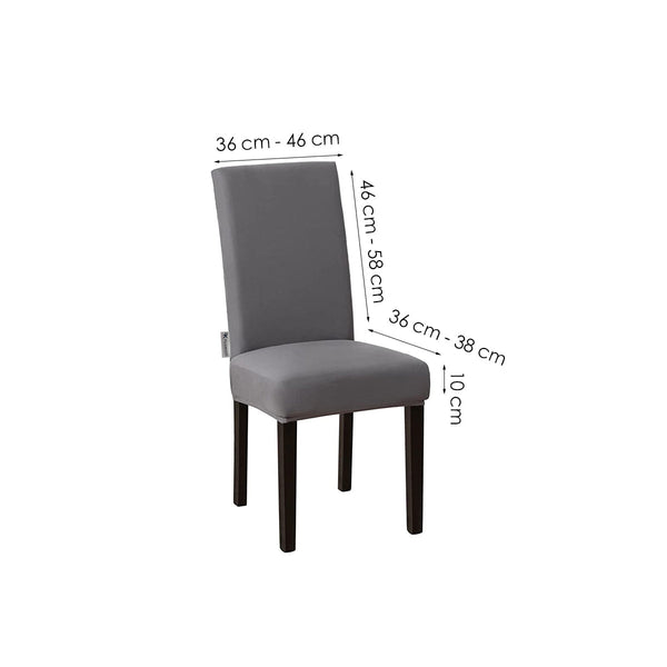 Stoelhoezen - Eetkamerstoel Hoes - 6 Stuks - Grijs - Bescherm stijlvol je stoelen