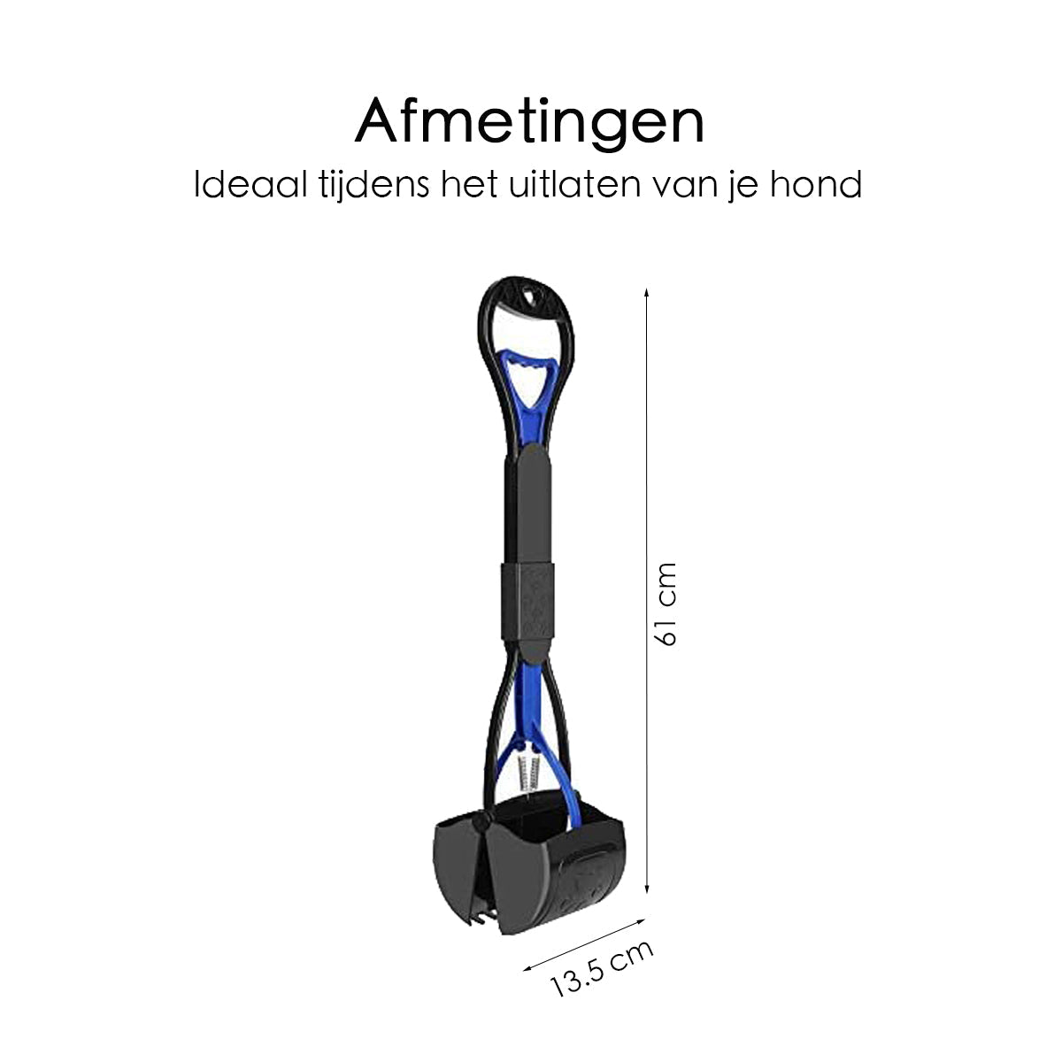 Hondenpoepschep - Handig in Gebruik - Zwart/Blauw