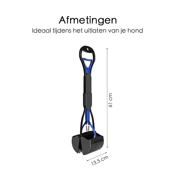 Hondenpoepschep - Handig in Gebruik - Zwart/Blauw