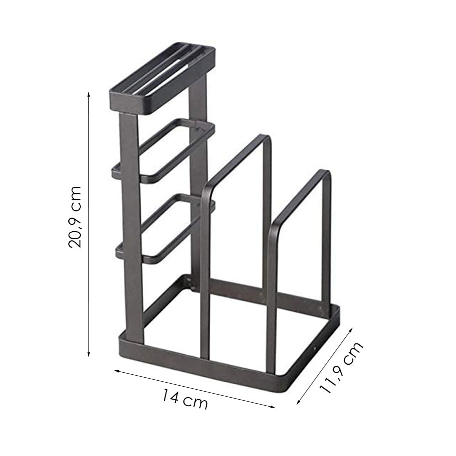 Keuken Organizer - Messenhouder - 20,9 cm x 14 cm - Zwart
