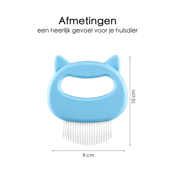 Kattenmassage - Massageborstel - Flexibel Materiaal - Set van 3