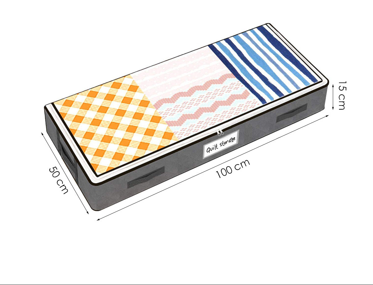 Bed Organizer - Ruime Opbergzakken - Grijs - 3 stuks - Onderbed tas