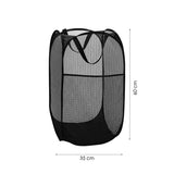 Wasmand Opvouwbaar - Zwart - Opbergzak - 60L - Opvouwbare Wasmand