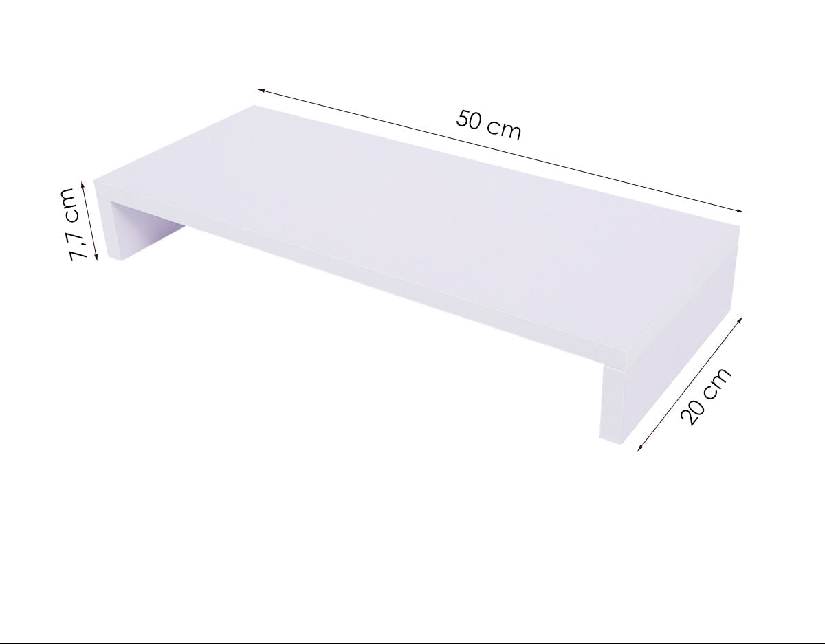 Monitorstandaard - 50cm x 20cm x 8cm - Wit
