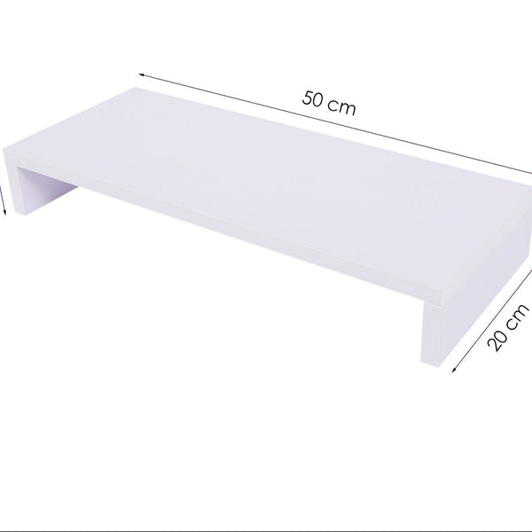 Monitorstandaard - 50cm x 20cm x 8cm - Wit