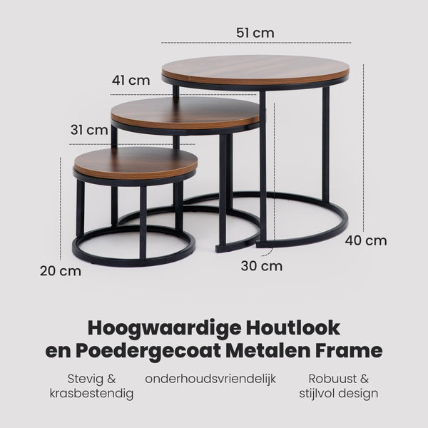 Bayt Salontafel set - 3 stuks