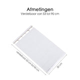 Kastplank - Verstelbaar - Draagt tot 25 kg - 53/90x30 cm - Wit