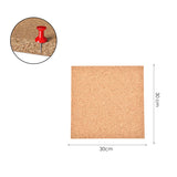 Kurk prikbord Vierkant - Zelfklevend - 4 stuks - 30 x 30 x 0,7 cm