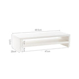 Monitorstandaard 2 Laags - 50cm x 20cm x 12cm - Wit