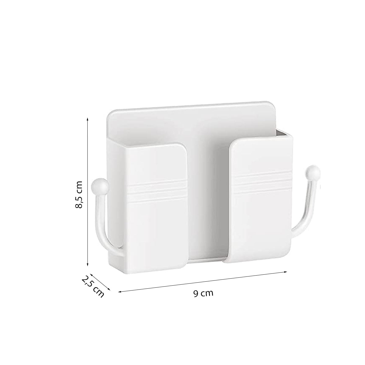 Afstandsbediening Houder - 6 Stuks - Wit - AB Houder- Houder voor Afstandsbediening voor aan de Muur - Remote Controll Holder