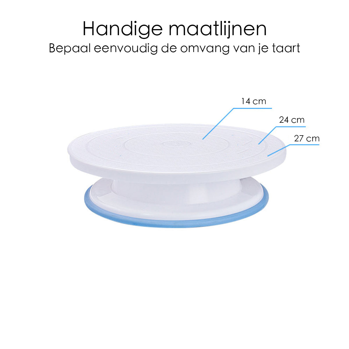 Taartplateau - Draaibaar - Anti-slip - Draaiplateau Taart - Turntable Cake