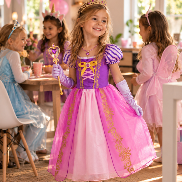 Rapunzel Prinsessenjurk meisje Korte Mouw