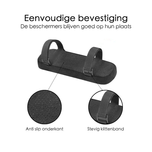 Armleuning Kussen Bureaustoel - Universeel - Zwart - 2 Stuks