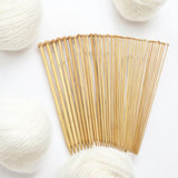 Breinaalden Set Bamboe 36 Stuks - 18 Verschillende Maten - 35 cm Lang - 2 tot 10 mm Dikte