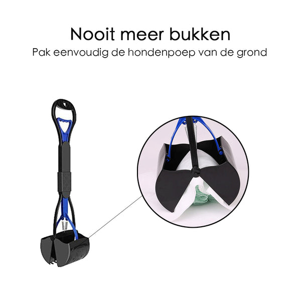 Hondenpoepschep - Handig in Gebruik - Zwart/Blauw