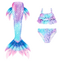 Zeemeerminstaart met bikini verkleed set Blauw en Paars
