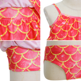 Zeemeerminstaart met bikini verkleed set Oranje en Geel