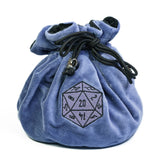 Dobbelstenen Zak met Dice Tray – Zachte Pluche Opbergzak | Voor Dungeons & Dragons & TTRPG Dobbelstenen Blauw