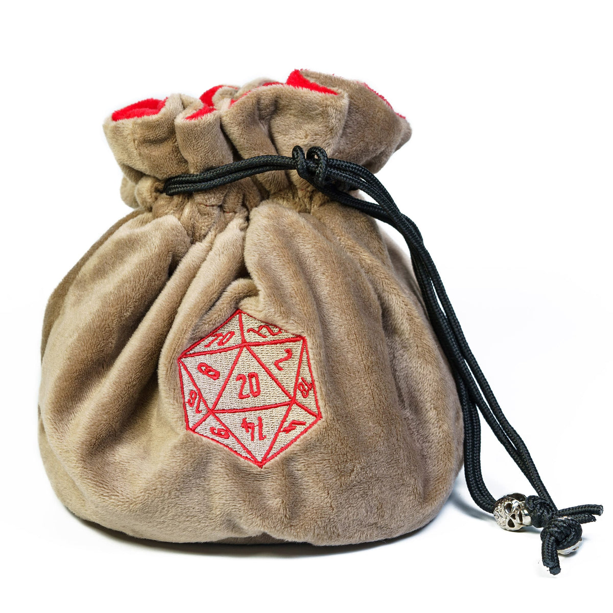 Dobbelstenen Zak met Dice Tray – Zachte Pluche Opbergzak | Voor Dungeons & Dragons & TTRPG Dobbelstenen