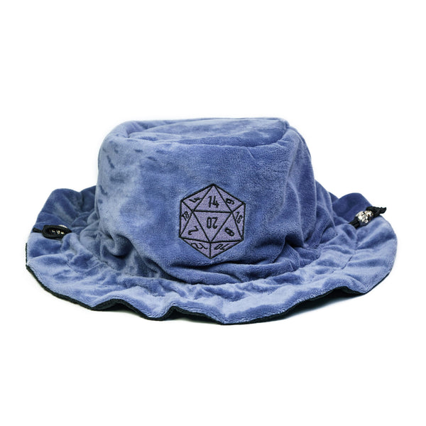 Dobbelstenen Zak met Dice Tray – Zachte Pluche Opbergzak | Voor Dungeons & Dragons & TTRPG Dobbelstenen Blauw