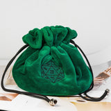 Dobbelstenen Zak met Dice Tray – Zachte Pluche Opbergzak | Voor Dungeons & Dragons & TTRPG Dobbelstenen Groen