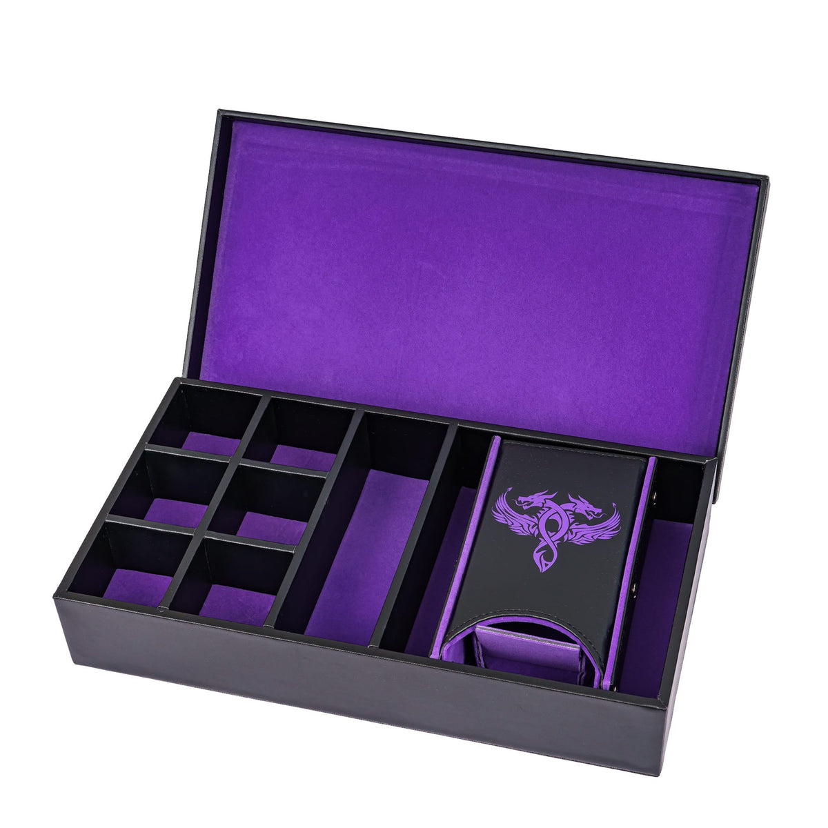 Dobbelaars Deluxe Dice Vault (Zwart & Paars)