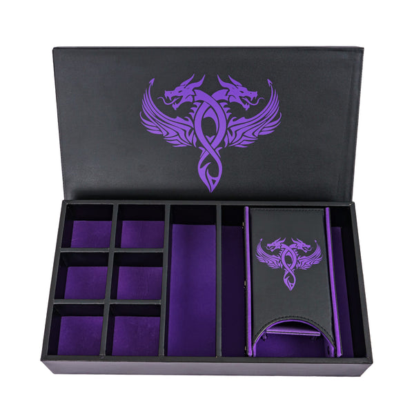 Dobbelaars Deluxe Dice Vault (Zwart & Paars)