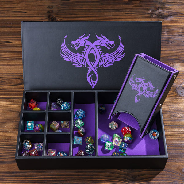 Dobbelaars Deluxe Dice Vault (Zwart & Paars)