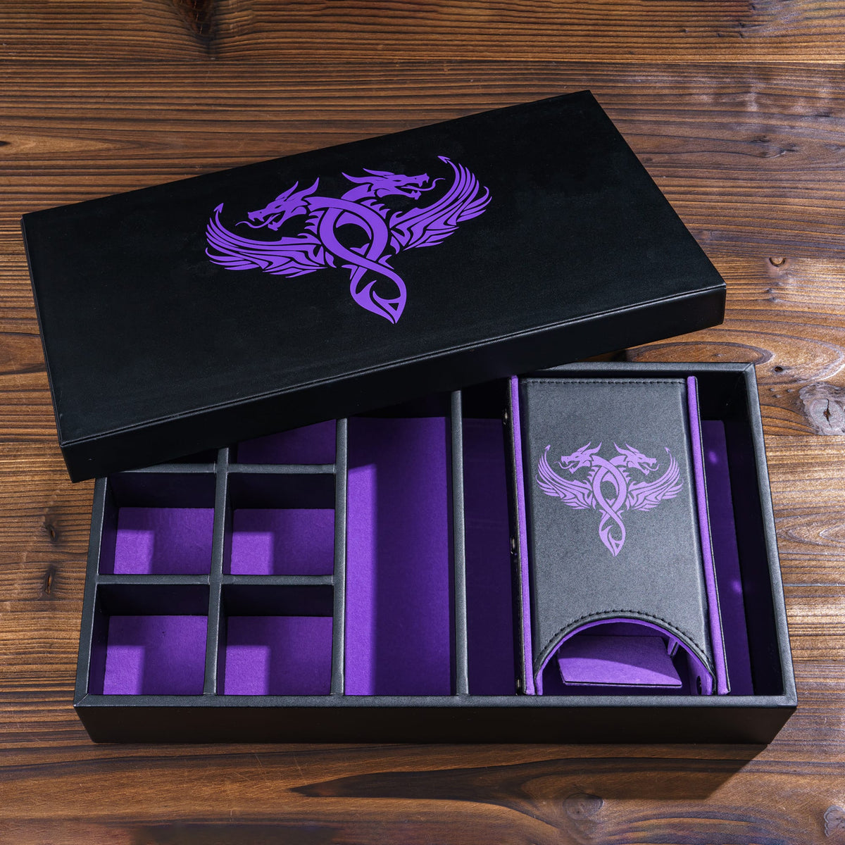 Dobbelaars Deluxe Dice Vault (Zwart & Paars)