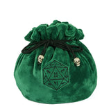 Dobbelstenen Zak met Dice Tray – Zachte Pluche Opbergzak | Voor Dungeons & Dragons & TTRPG Dobbelstenen Groen