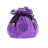 Dobbelstenen Zak met Dice Tray – Zachte Pluche Opbergzak | Voor Dungeons & Dragons & TTRPG Dobbelstenen Paars