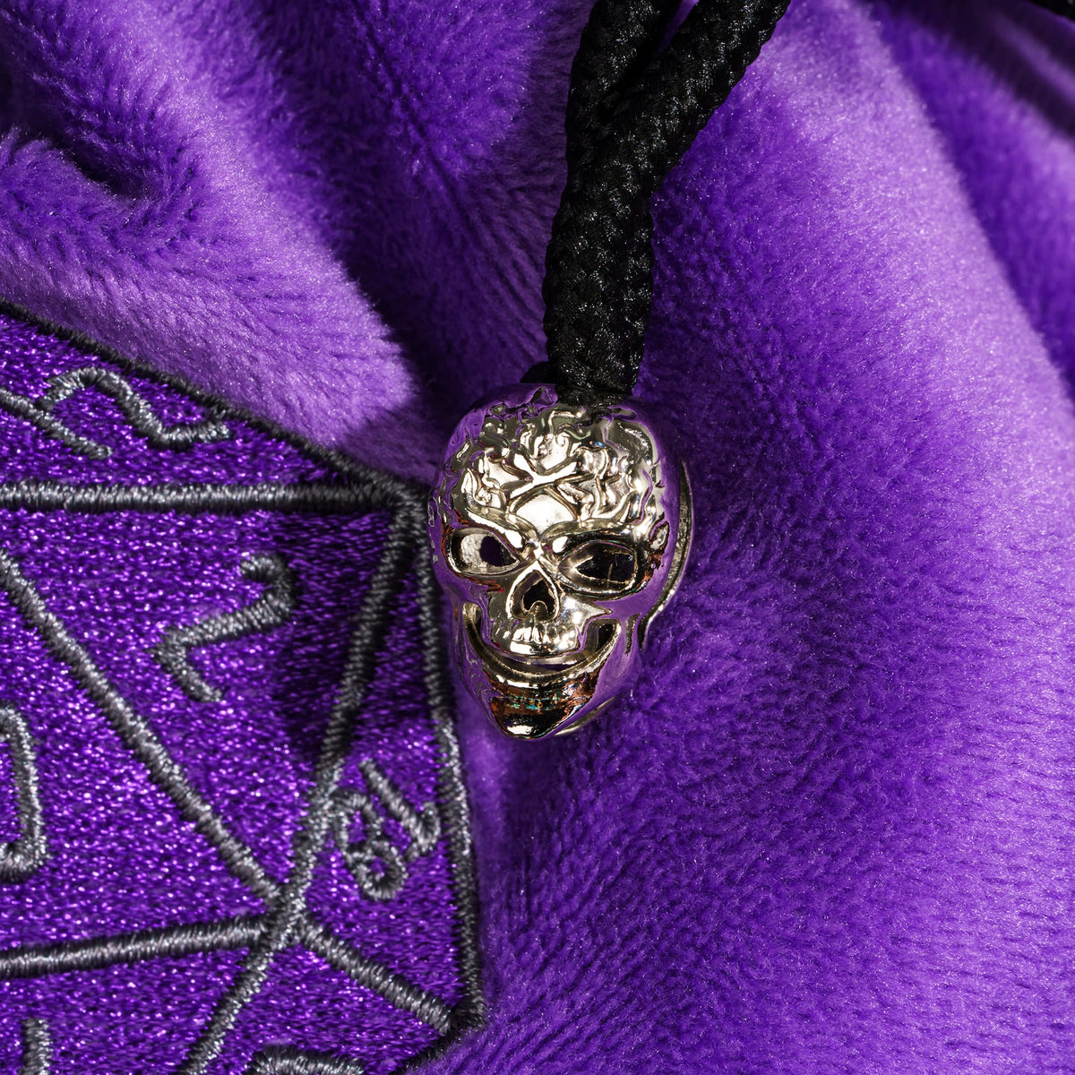Dobbelstenen Zak met Dice Tray – Zachte Pluche Opbergzak | Voor Dungeons & Dragons & TTRPG Dobbelstenen Paars