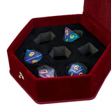 Dobbelsteen Bewaardoos – Bruin Faux Leer | Voor Dungeons & Dragons Dobbelstenen (7-Delige Set)