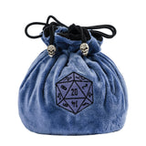 Dobbelstenen Zak met Dice Tray – Zachte Pluche Opbergzak | Voor Dungeons & Dragons & TTRPG Dobbelstenen Blauw