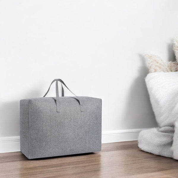 Opbergzak XXL Dekbed - Grijs - 70 x 50 x 30 cm - Opbergtas voor Dekbed en Kleding - Kledingzak XXL
