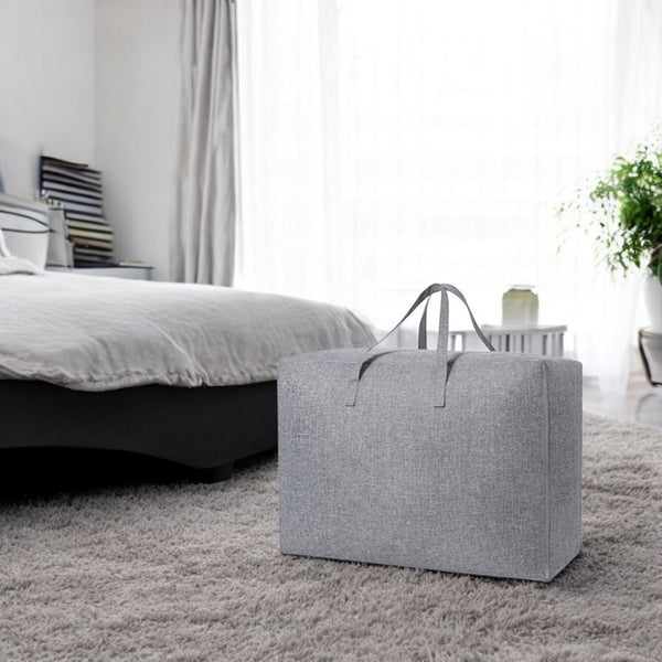 Opbergzak XXL Dekbed - Grijs - 70 x 50 x 30 cm - Opbergtas voor Dekbed en Kleding - Kledingzak XXL